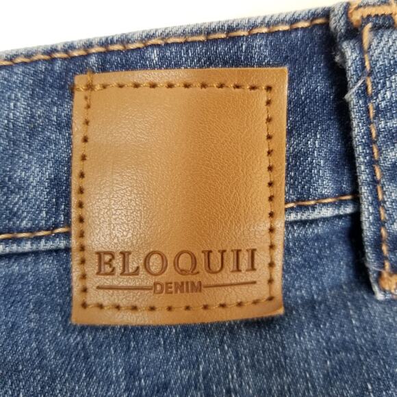 Eloquii Women's Sequin Embellished High Rise Skinny Jeans Size 26 - Picture 7 of 11